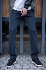 00210 - شلوار جين راسته ذغالي تيره کد112