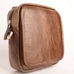 کيف دوشي چرم طبیعی کايسر قهوه اي ليزارد