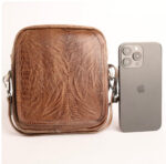 کيف دوشي چرم طبیعی کايسر قهوه اي ليزارد - Image 2