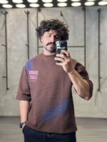 تيشرت بيسکويتي پشت چاپ دار - Image 2