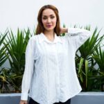 شوميز جلو دکمه گيپور