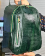 کوله چرم طبيعي روگو سبز - Image 2