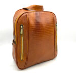 کوله چرم طبيعي روگو عسلي