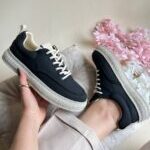 کفش ونس ساده دخترانه مدل برفي - Image 3