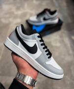 کتوني مردانه جردن 1سفيد طوسي - Image 2