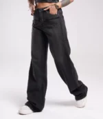 شلوار جین زنانه بگ دوتيکه ذغالی (3084G) - Image 2