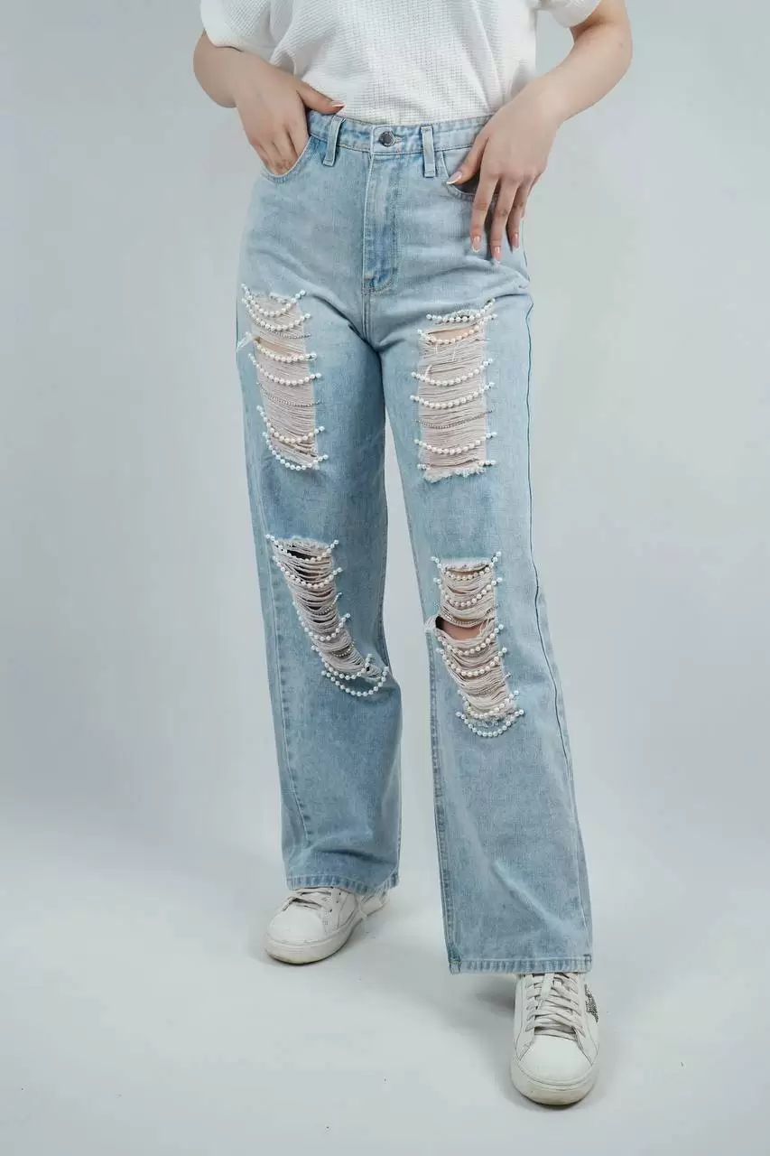 IMG_7079 شلوار زنانه بگ مرواريدی - Image 1