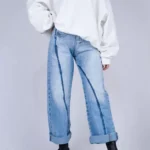 شلوار زنانه بگ ترک آبی