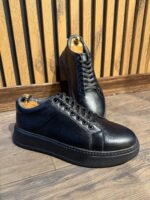 کفش ونس چرم طبيعي مشکي - Image 2