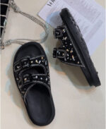 صندل زنانه دو سگک نگينی