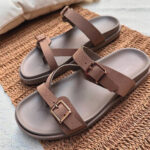 صندل زنانه دو سگک انگشتي