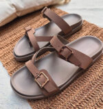 صندل زنانه دو سگک انگشتي