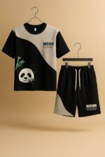 ست تيشرت شلوارک وارداتي طرح دار - Image 3