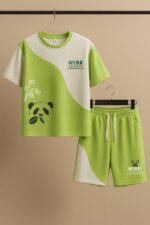 ست تيشرت شلوارک وارداتي طرح دار