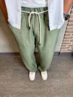 شلوار اسلش کنفي کمرکش