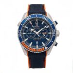 ساعت مردانه امگا سيمستر کرنوگراف سرمه اي نارنجي