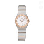 ساعت امگا کانسليشن زنانه سيلور رزگلد سفيد صدفي