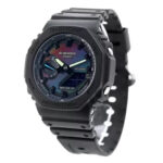 ساعت جي شاک2100مشکي صفحه رنگي
