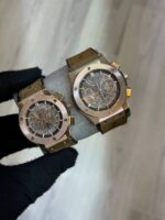 ساعت هابلوت زنانه بند چرم عسلي - Image 2