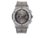 ساعت هابلوت مردانه بند چرم طوسي