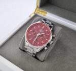 ساعت تگ هور استيل صفحه قرمز