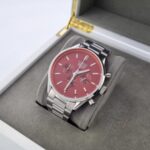 ساعت تگ هور استيل صفحه قرمز