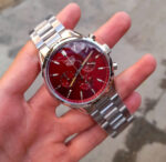 ساعت تگ هور استيل صفحه قرمز - Image 2