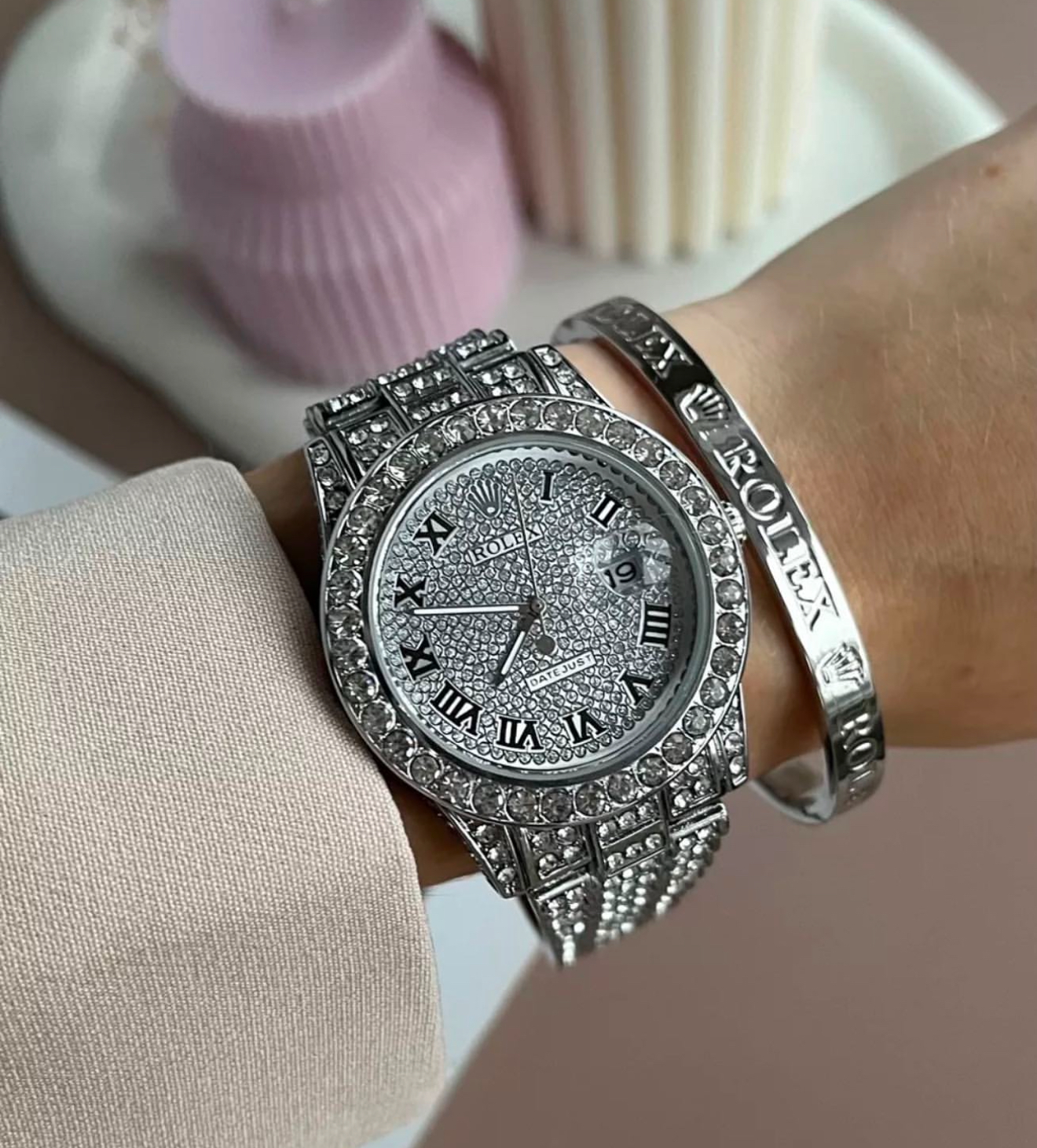 IMG_5842 (1) ساعت فول نگين رولکس - Image 1