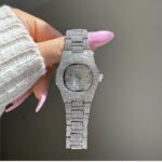 ساعت فول نگين زنانه پتک فيليپ نقره اي