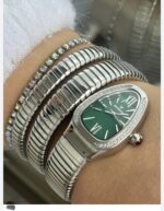 ساعت زنانه ماري بولگاري نقره اي صفحه سبز