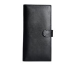 کیف پول کتی طرح نامی چرم ساده مشکی