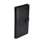 کیف پول کتی طرح نامی چرم ساده مشکی - Image 3