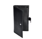 کیف پول کتی طرح نامی چرم ساده مشکی - Image 2