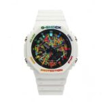 ساعت جيشاک GA2100 سفيد صفحه آبرنگ