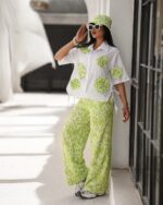 ست سه تيکه شوميزشلوار کلاه هاوين - Image 2