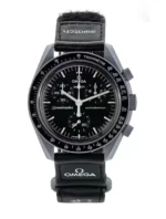 ساعت امگا سواچ ماه نقره اي مشکي Mission to the Moon