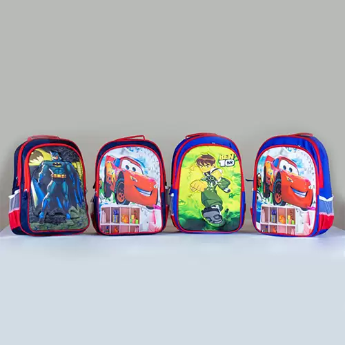 1-11 کوله مدرسه طرح دار دو زيپ - Image 1