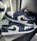 کتوني مردانه جردن وان سفيد سرمه اي - Image 3