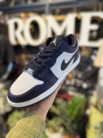 کتوني مردانه جردن وان سفيد سرمه اي - Image 2