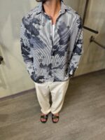 پيراهن آستين بلند طرح دار - Image 3