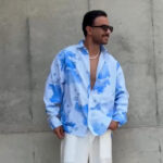 پيراهن آستين بلند طرح دار