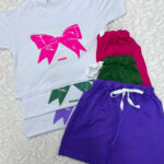 ست تيشرت شلوارک پاپيون