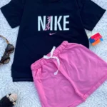 ست تيشرت شلوارک پلنگ صورتي