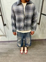 پيراهن چهارخانه زیپی