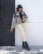 کت دخترانه کوتاه پلنگي نارسيس - Image 2