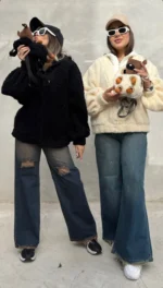 هودي دخترانه تدي با کيف آوات