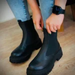 نيم بوت زنانه کش دار طرح برشکا