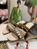 صندل زنانه پرچی نگينی - Image 5