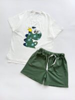 ست تيشرت شورتک دايناسور - Image 3