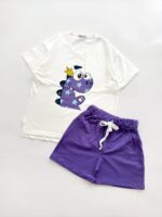 ست تيشرت شورتک دايناسور - Image 4